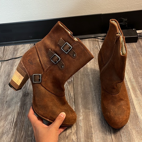 Caterpillar Shontelle Heeled Leather Boots Size 6.5 - Picture 1 of 10